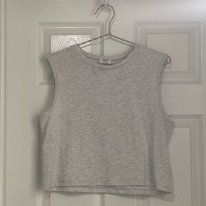 Gray muscle tee